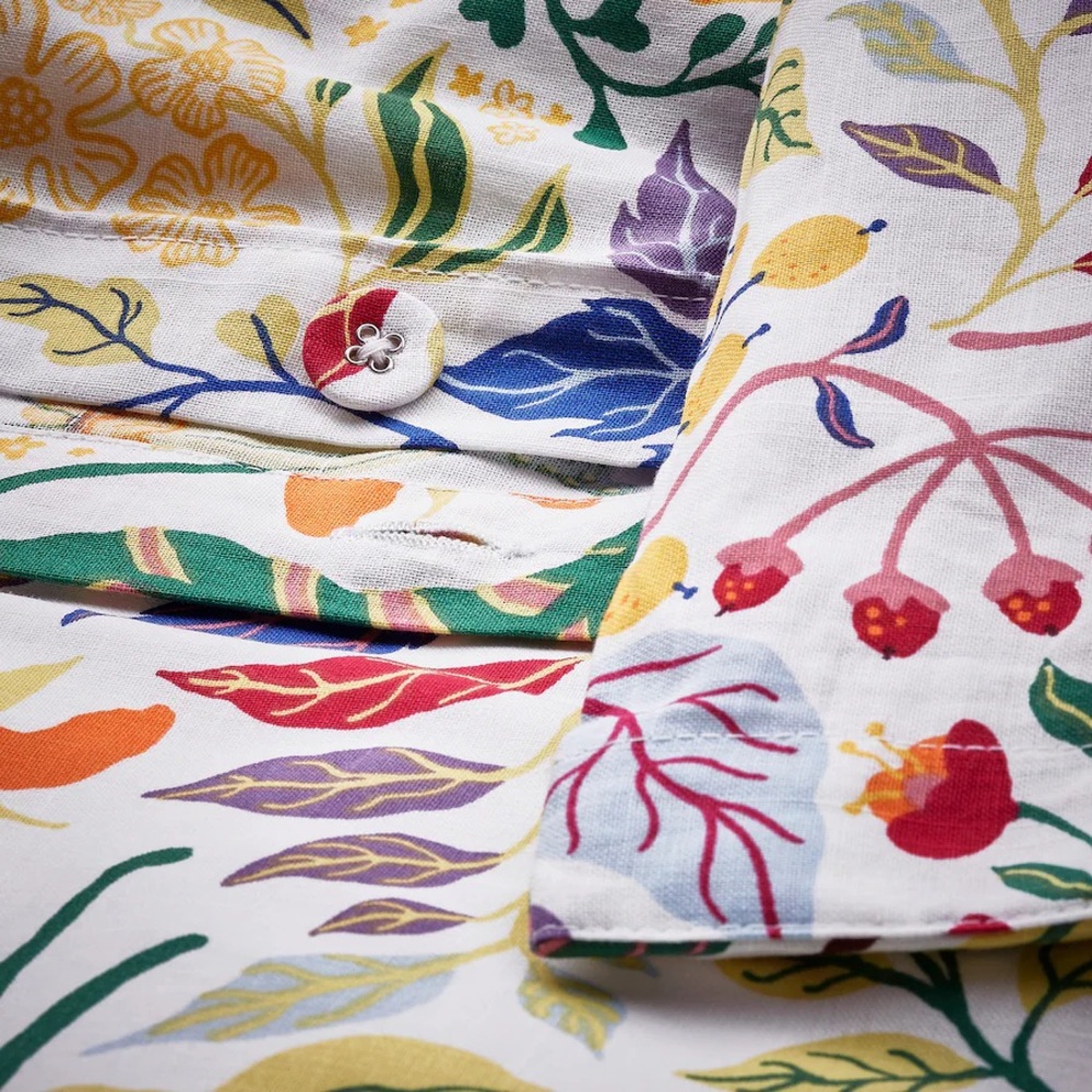 STRANDLUMMER Duvet cover & pillowcases, floral, King Size - Picture 5 of 6